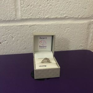 Sterling silver double heart ring